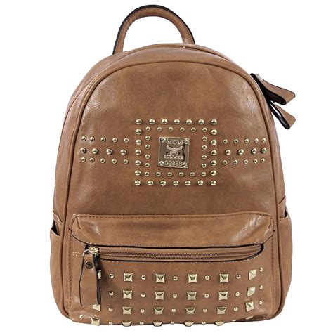 Mochila Feminina Estampa Em Alto Relevo Spikes E Tachas Compre