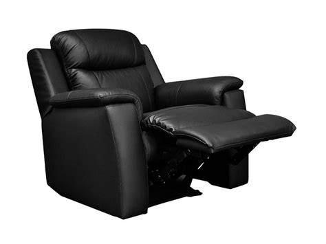 Fauteuil Relax En Cuir De Vachette Coloris Noir EVASION