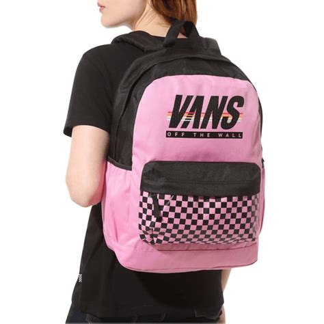 Plecak Vans Dasmki Szachownica R Owy Sporty Realm Plus Fuchsia Pink