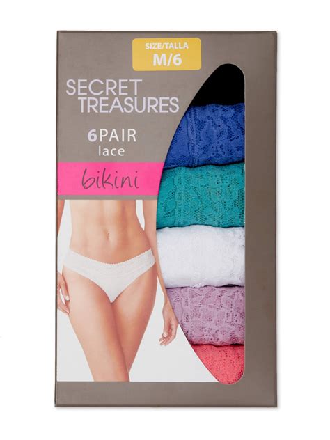 Secret Treasures Women S Lace Bikini Panties Pack Walmart