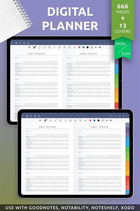 Use This Collection Of Digital Habit Tracker To Improve Your Efficiency