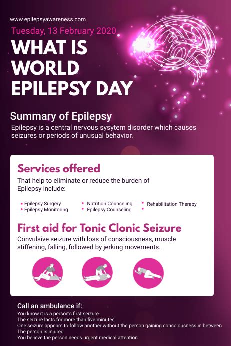 World Epilepsy Day Online Seminar Flyer Template Postermywall