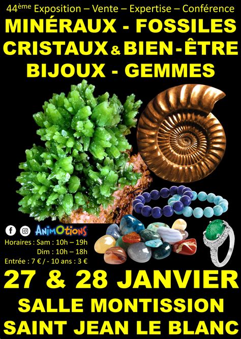 44ème Salon Minéraux Fossiles Cristaux Bien Être Bijoux et Gemmes