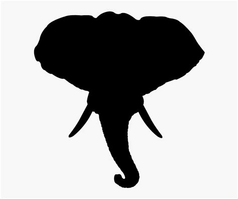 Elephant Head Elephant Silhouette, HD Png Download - kindpng