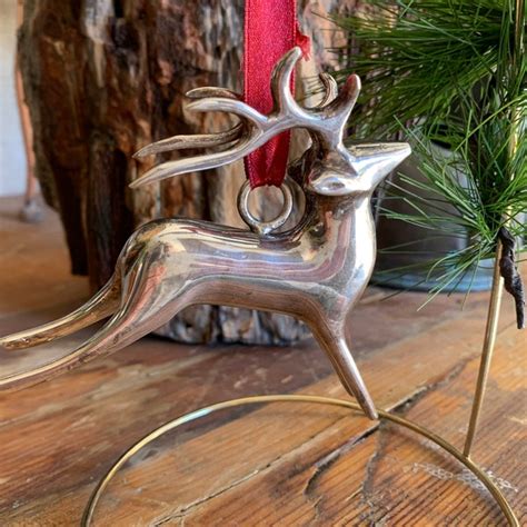 Silver Reindeer Etsy