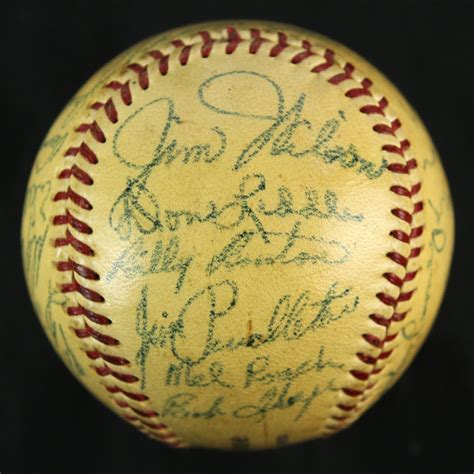 Lot Detail 1953 Milwaukee Braves Team Signed ONL Giles Baseball W 26