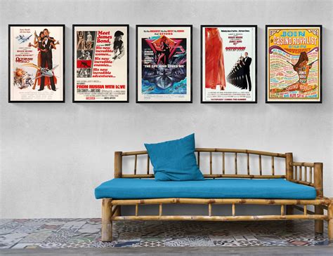 James Bond Vintage Movie Posters Pack, Movie Wall, High Quality, High ...