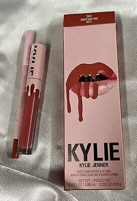 Kylie Matte Lip Kit Lipstick Lip Liner Shade Snow Way Bae Ebay