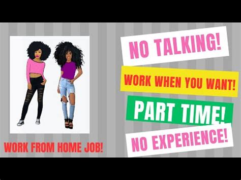 Work When You Want No Talking Non Phone Work From Home Job Part Time