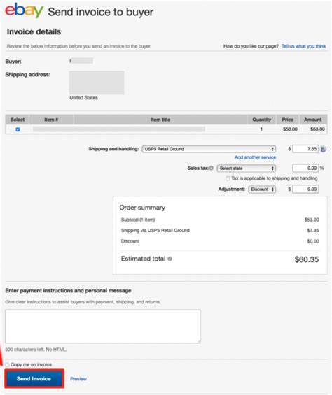 Ebay Invoice Template Centralder