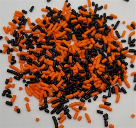 Ncs Halloween Orange And Black Edible Jimmies Sprinkles 8