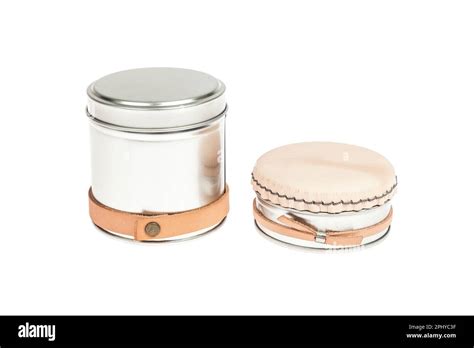 Metal Container With Lid, For Multiple Uses; Photo On White Background ...