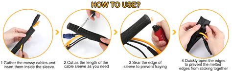 Amazon Mosotech Cable Management Sleeve X M Braid Cable Tidy