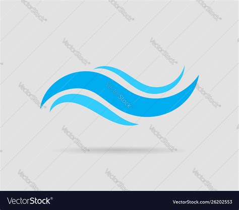 Waves Design Water Wave Icon Wavy Lines Isolated Vector Image