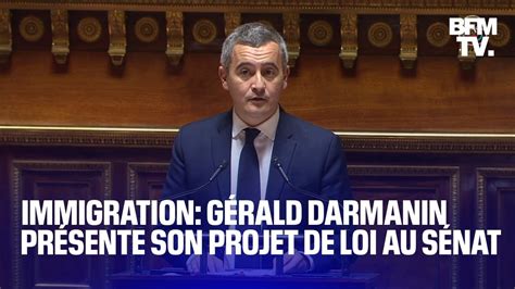 Loi immigration le discours de Gérald Darmanin au Sénat en intégralité