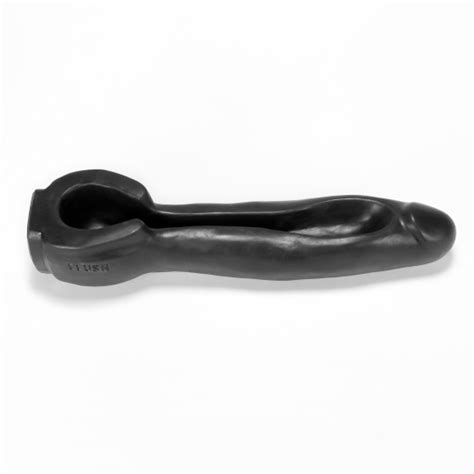 Flush Urinal Base Flow Dildo Negro En Dark Ink