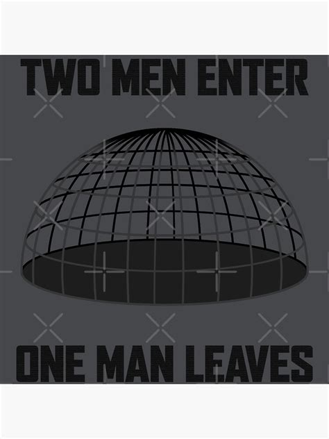 men enter  man leaves canvas print  marksman redbubble