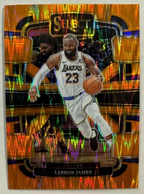 LEBRON JAMES 2023 24 Select Concourse Orange Flash Prizm 66 Los