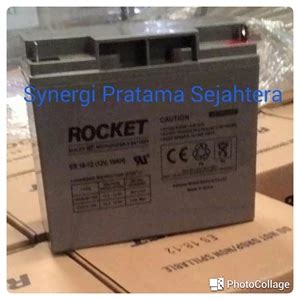 Battery Vrla Rocket Es 18 12 12V 18Ah Synergi Pratama Sejahtera