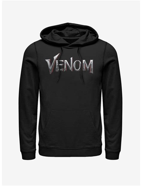 Marvel Venom Chrome Logo Hoodie Black Hot Topic