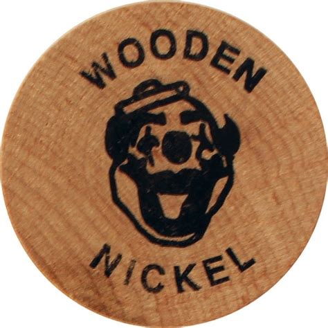 Custom Wooden Nickel with 21 Stock Art Designs | Customized Coupons