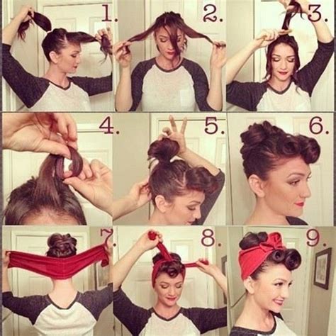 Top 10 Bandana Hairstyles Tutorials Rockabilly Hair Hair Styles