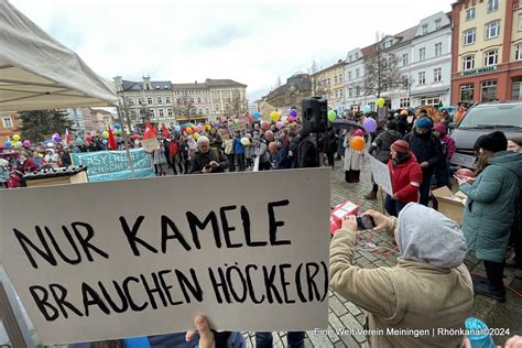 Gegen Hass Hetze Kundgebung Auf Dem Meininger Marktplatz