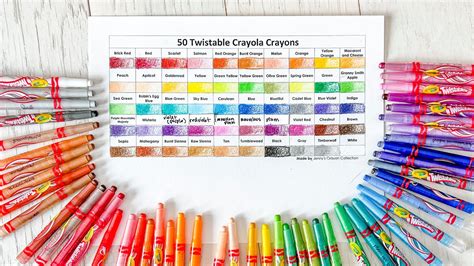 Crayola Crayons Color Chart