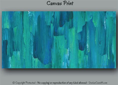 Large Abstract Canvas Wall Art Print Turquoise Teal Home