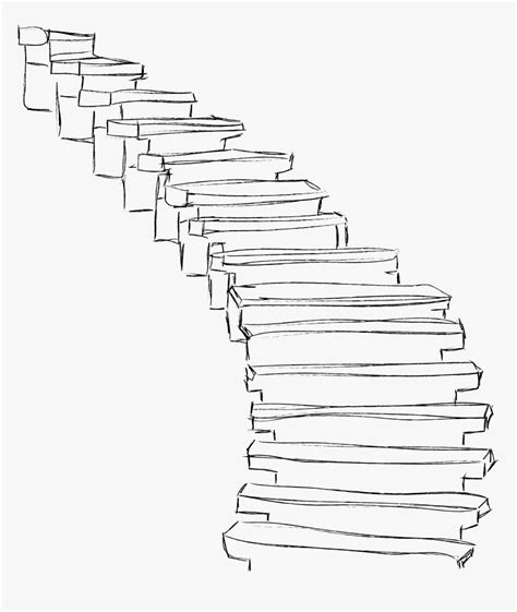 Stairs Drawing Art - Transparent Stairs Cartoon, HD Png Download ...