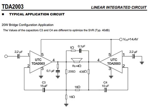 TDA2003 Datasheet PDF 10W Car Radio Audio Amplifier