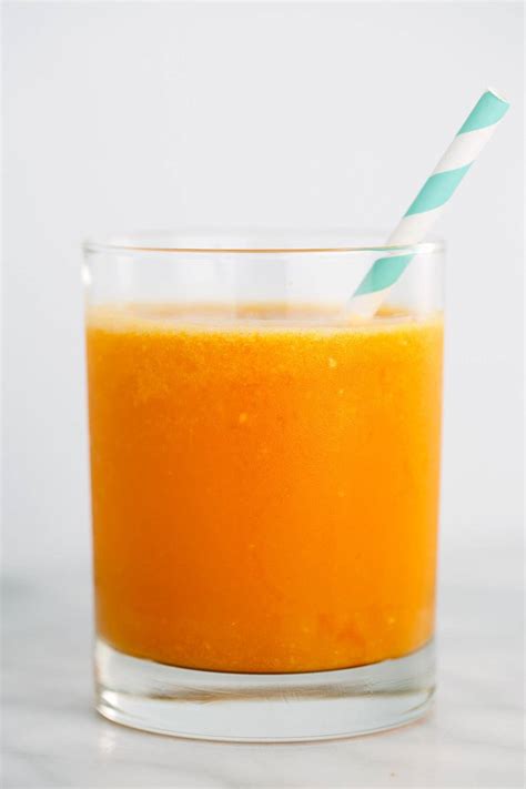 Orange Carrot Ginger Smoothie Recipe With Turmeric Jessica Gavin