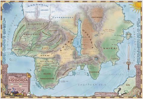 Map of the Hyborian Age Fantasy Map, High Fantasy, Real Paranormal ...