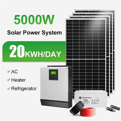 5000W Solar Panels 5kw Solar System on Grid 5000 Watts Full Set ...