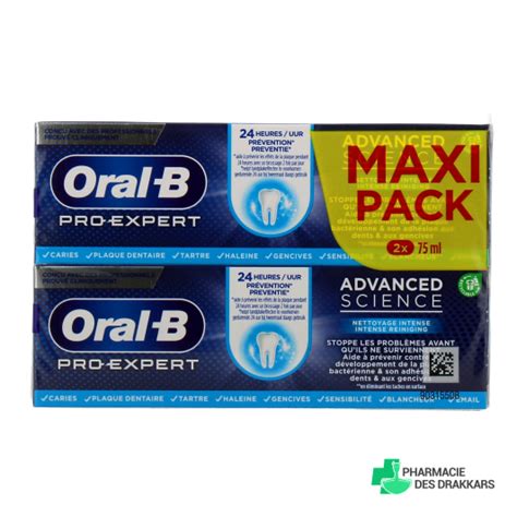 Oral B Pro Expert Advanced Science Dentifrice Nettoyage Intense