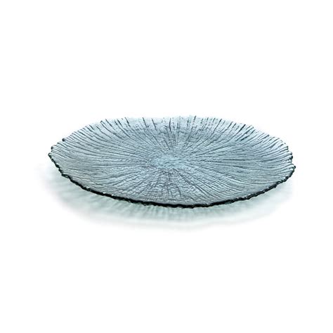 Assiette Plate Quid Mar De Viento Turquoise Verre ø 32 Cm pack 6x à