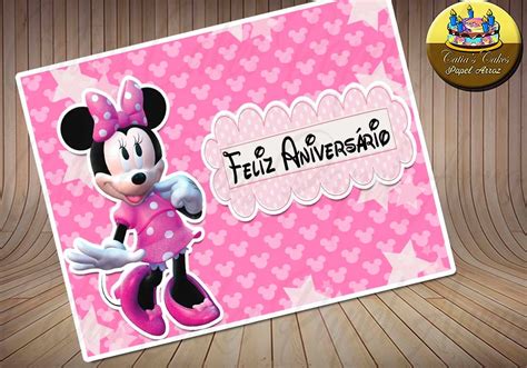 Bolo Da Minnie Papel De Arroz Compartilhar Bolo