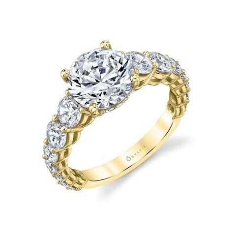 Engagement Ring With Extra Wide Band Lavinia Sylvie Collection