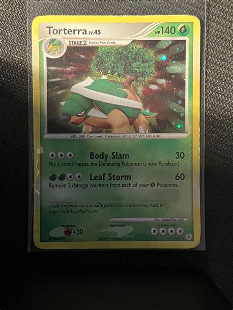 Torterra Lv Holo Diamond Pearl Pokemon Lp Ebay