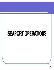 20 SEAPORT OPERATIONS Student Pdf SEAPORT OPERATIONS 1 References