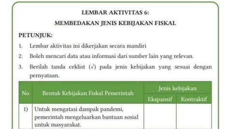 Apa Perbedaan Jenis Kebijakan Fiskal Kunci Jawaban Ekonomi Kelas 11 Halaman 177