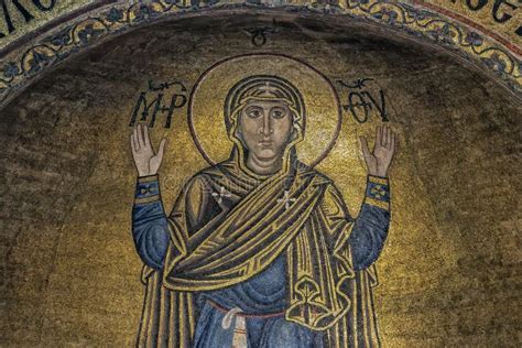 Interior Of The St Sophia Cathedral With Mosaic Orans Of Kyiv