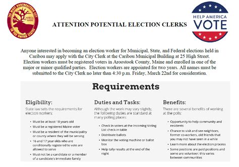 Elections City Of Caribou Maine