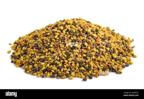 Bee Pollen Pile Isolated On White Background Stock Photo Alamy