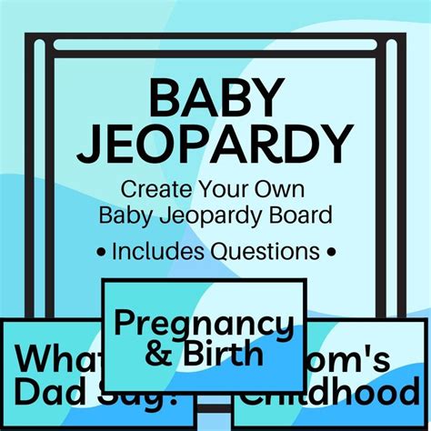 Blue Baby Jeopardy Game L Printable Baby Jeopardy Board L | Etsy ...