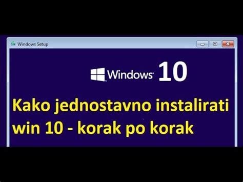 Kako Instalirati Windows 10 Korak Po Korak YouTube