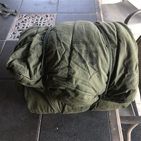 Us Military Vtg Intermediate Cold Weather Mummy Sleeping Bag Down