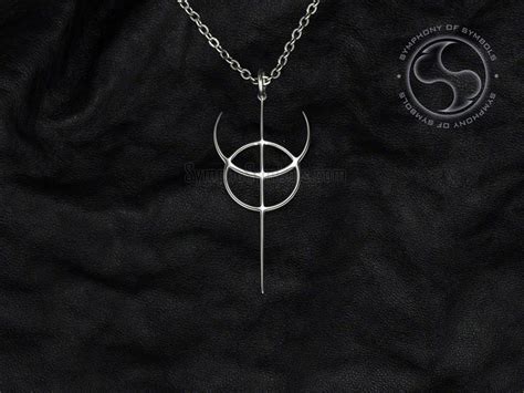 Clavicula Nox Pendant Necklace In Stainless Steel Occult Symbols