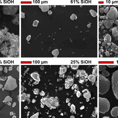 Scanning Electron Microscope Micrographs Of Fumed Silica Particles