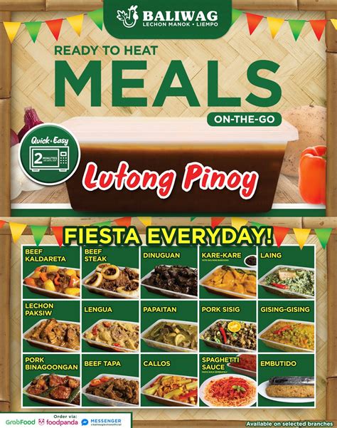 Menu at Baliwag Lechon Manok, Inc. restaurant, Pasig